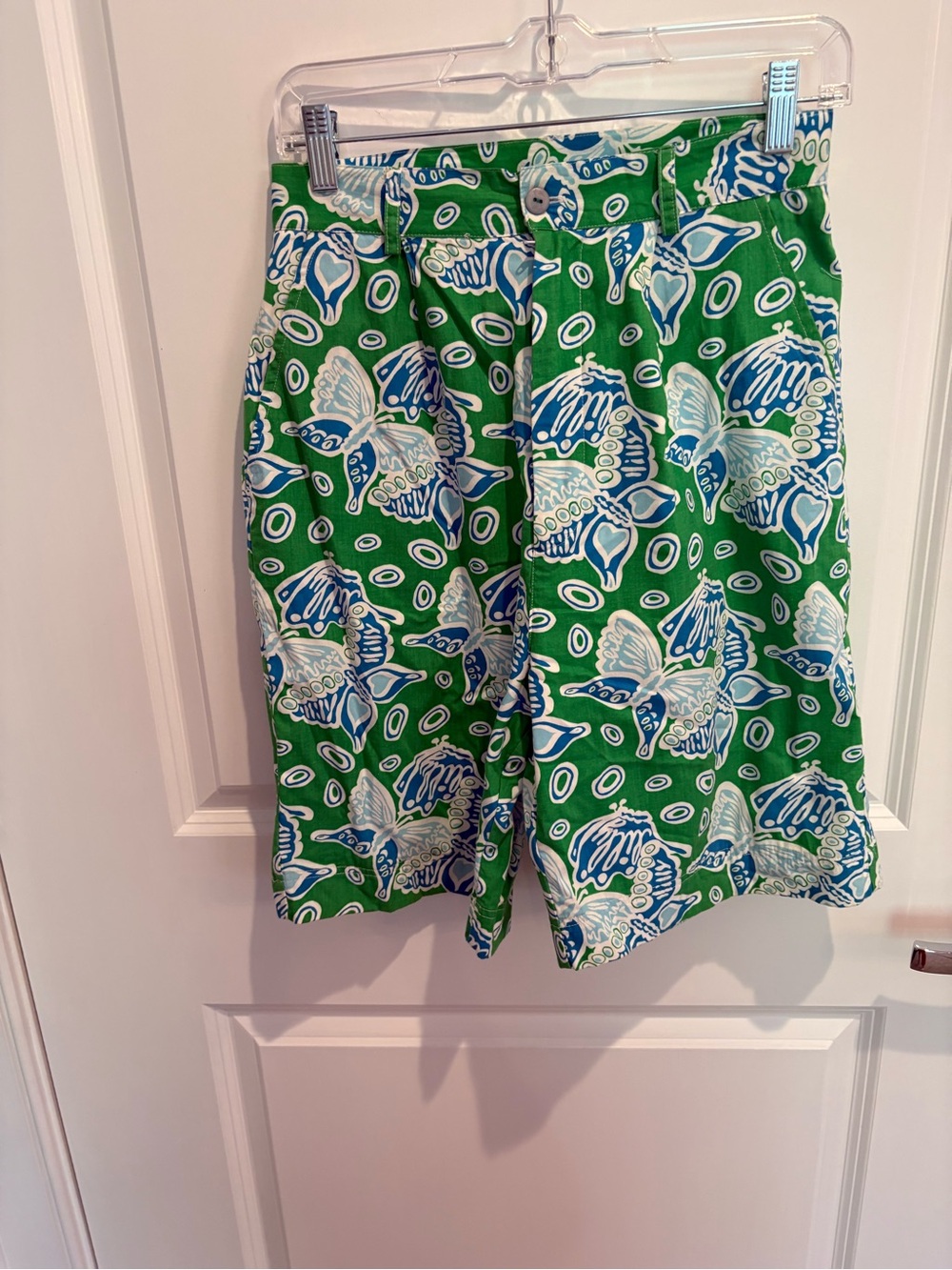 Lilly Pulitzer Green Floral A-Line Skirt